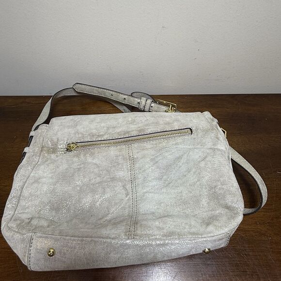 Aimee Kestenberg Metallic Bali Double Entry Crossbody Genuine Leather Purse Read - Picture 9 of 16